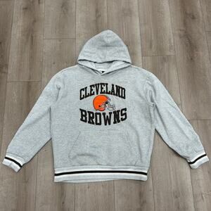 Cleveland Browns Embroidered Hoodie Heather Gray size Large L B13